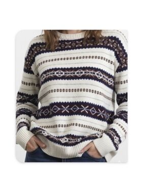 Rag & Bone Wool Cashmere Sweater Size Large Knit Striped Oversized Loose Fit